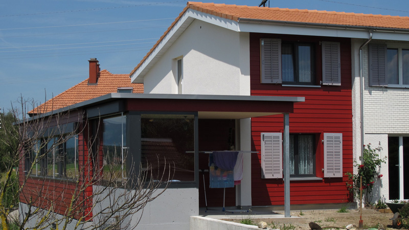 Holz als Material für einen Anbau