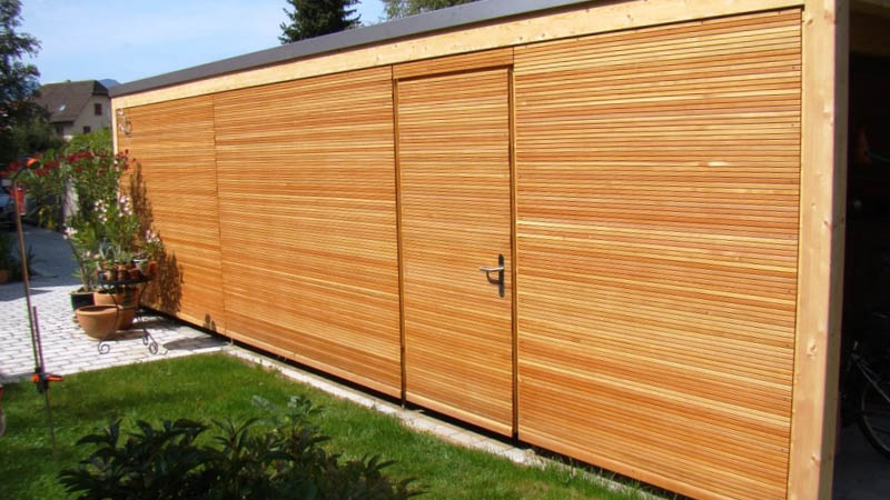 einen Garagenbau aus Holz
